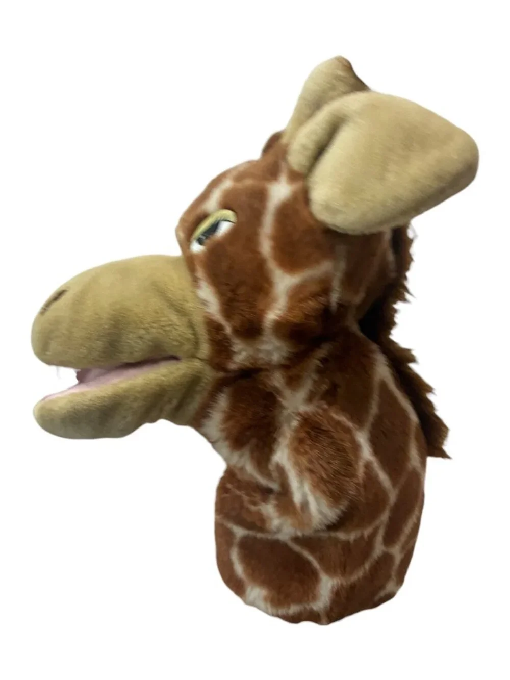 A&A Plush Giraffe Hand Puppet‎ Soft Brown & Beige Polyester Toy 12